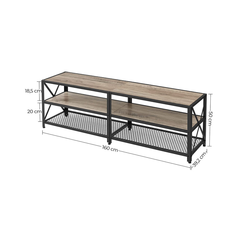 Tv-tafel - Salontafel - Met 2 planken - Stalen frame