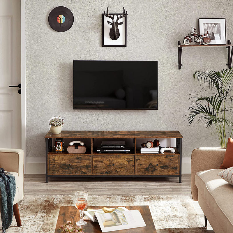 Tv-meubel- Salon tafel - In industriële stijl - Met 3 lades