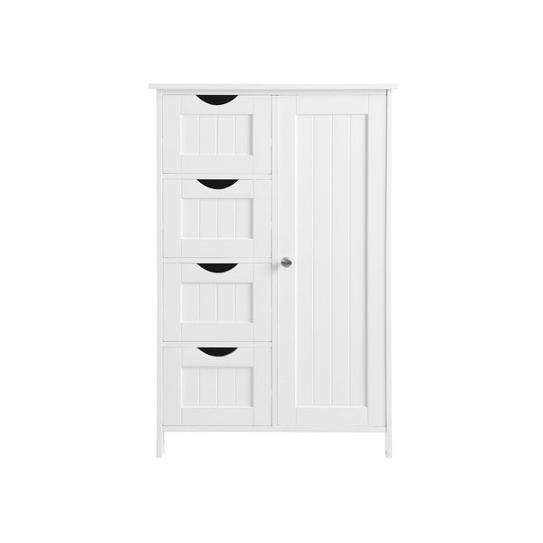 Bouette - armoire de salle de bain en bois - armoire de bip - avec 4 tiroirs - blanc