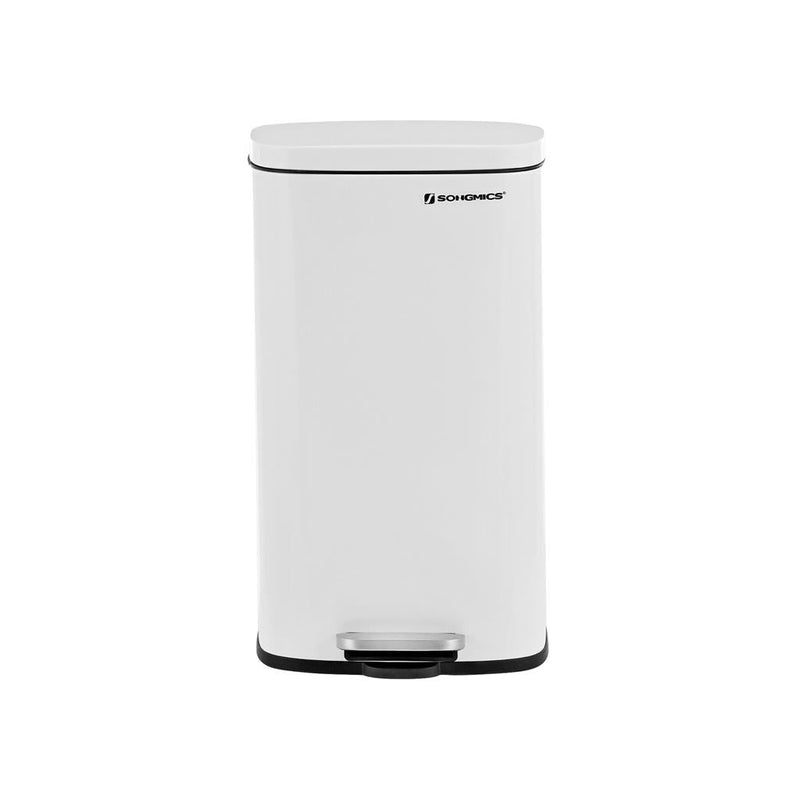 Coșul de gunoi - coșul de deșeuri - coșul de gunoi - softclose - cu pedală - 30 l - alb