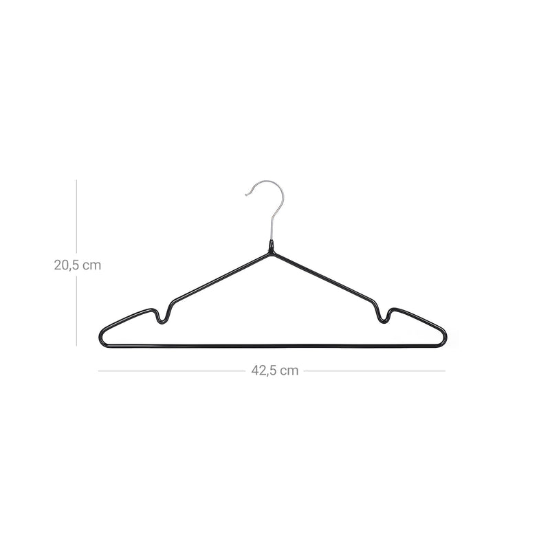 Kledinghanger - Hangers - Kleerhanger - 20 stuks - Metaal - Dun - Antislip