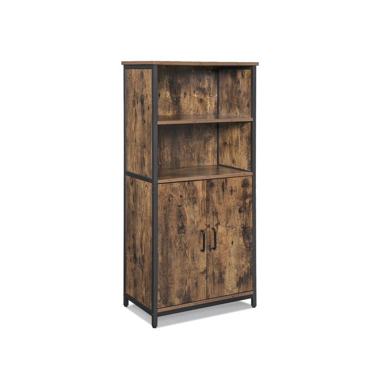 Sideboard - dulap de bucătărie cu 2 compartimente deschise - bibliotecă - maro