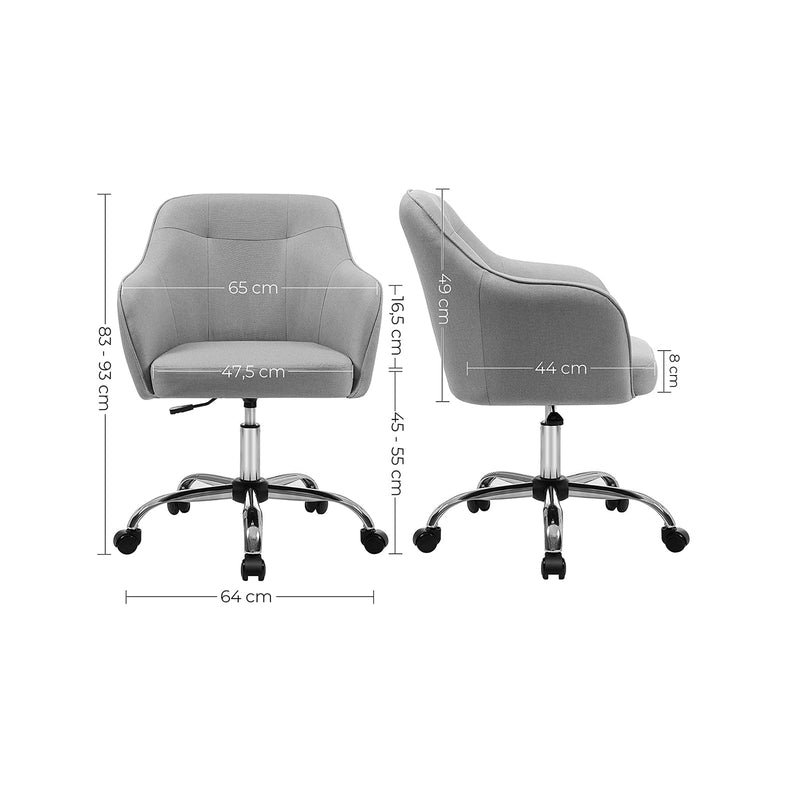 Président de bureau - Chaise de bureau confortable - Hauteur - Chaise d'ordinateur adjudicable - Gray