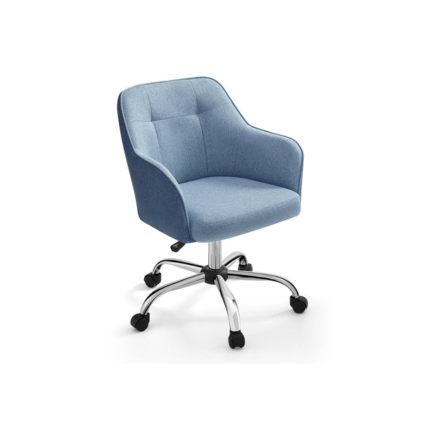 Chaise de bureau - Chaise informatique - en hauteur réglable - bleu