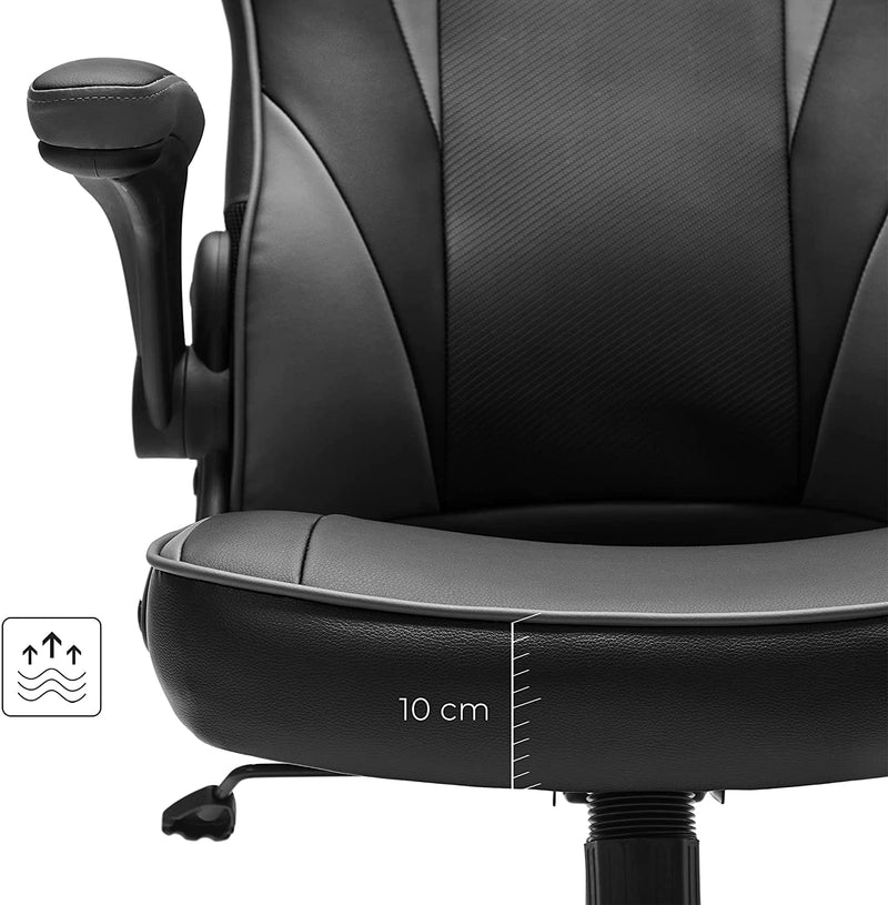 Président de bureau - Chaire de bureau ergonomique - Chaise informatique - en hauteur réglable - noir