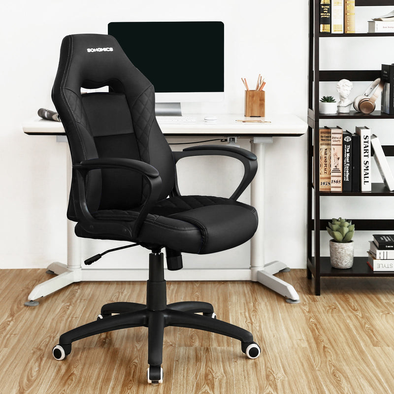 Gaming Chair - Bureaustoel - Met wipfunctie  Racing Chair - S-vormige rugleuning - Zwart