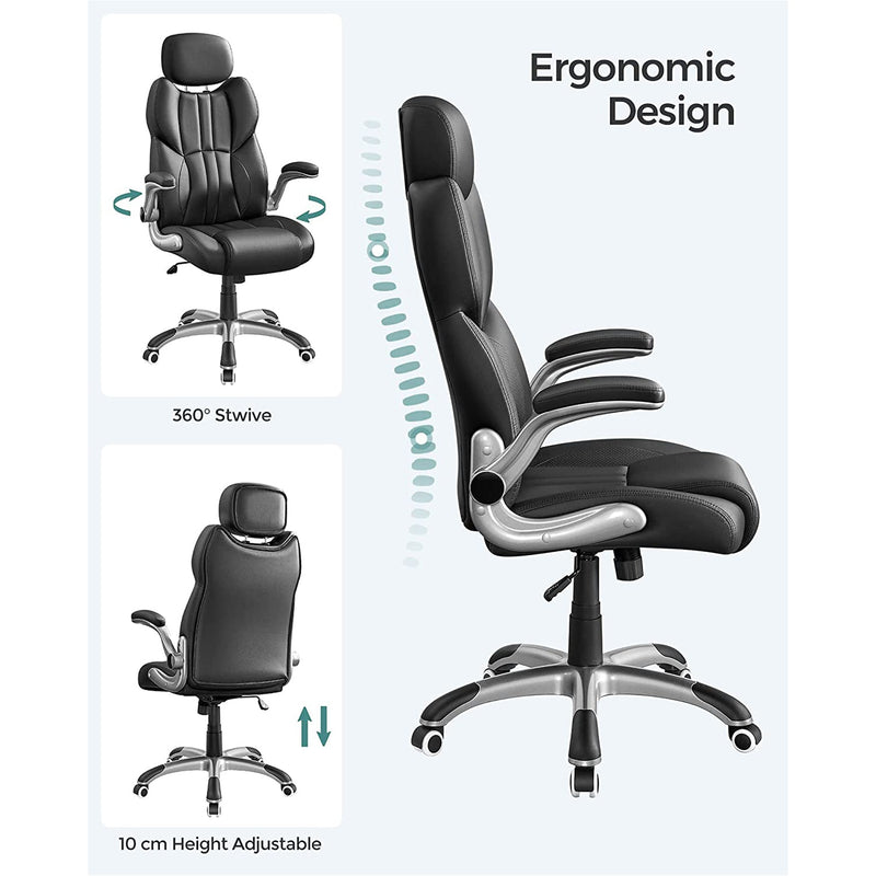 Kontorstol - Ergonomisk kontorstol - Spilstol - Drejestol - Sort