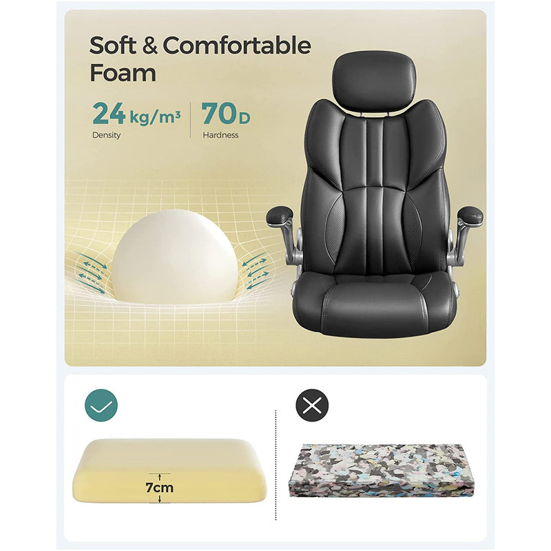 Kontorsordförande - Ergonomisk kontorsstol - Spelstol - Swivel Chair - Svart