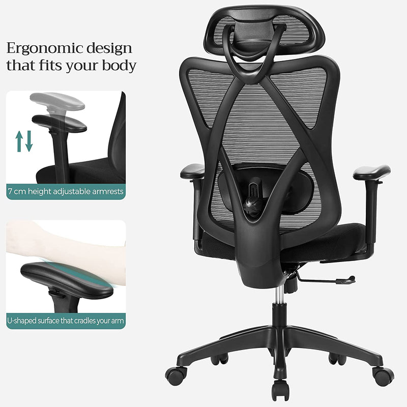 Bureaustoel - Ergonomische Bureaustoel - Computerstoel -Zwart