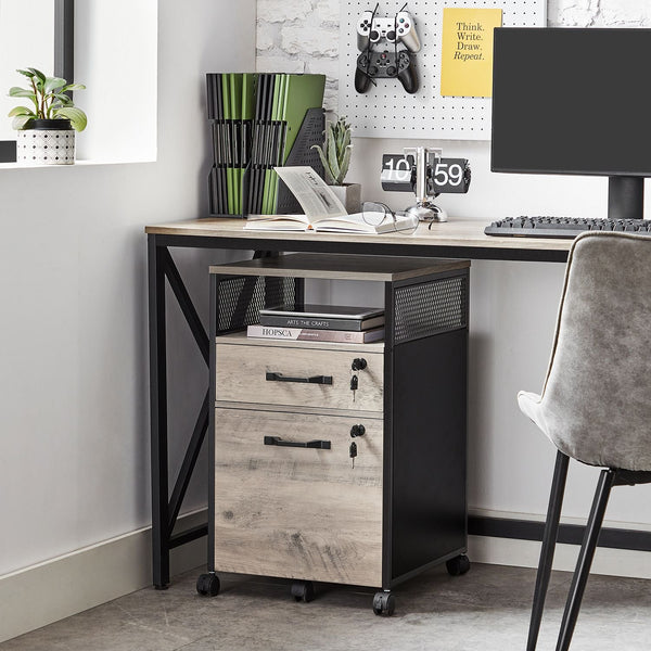 Ladeblok - Archive Cabinet - Office Cabinet - With Wheels - Grey /Black