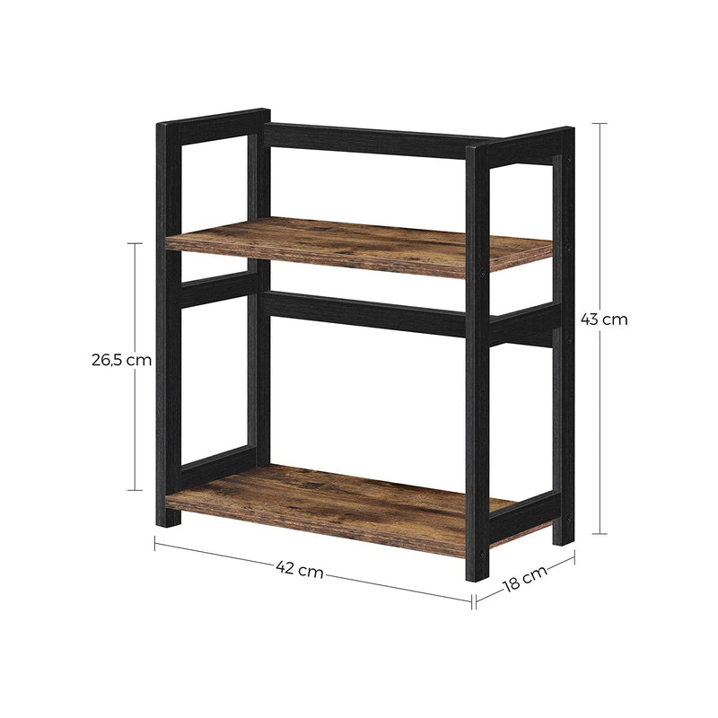 Rack Herb - Stockage aux herbes - Rack de cuisine - Stockage de cuisine - en bois - comptoir - marron / noir