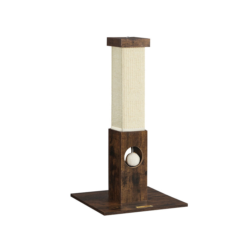 Scratching Post avec jouet - de la corde Sisalt naturelle - 73 cm - brun