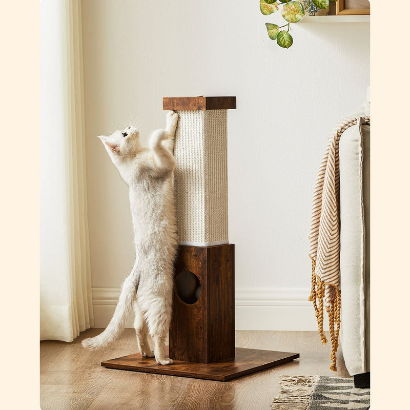 Scratching Post med Toy - från Natural Sisalt Rope - 73 cm - Brown