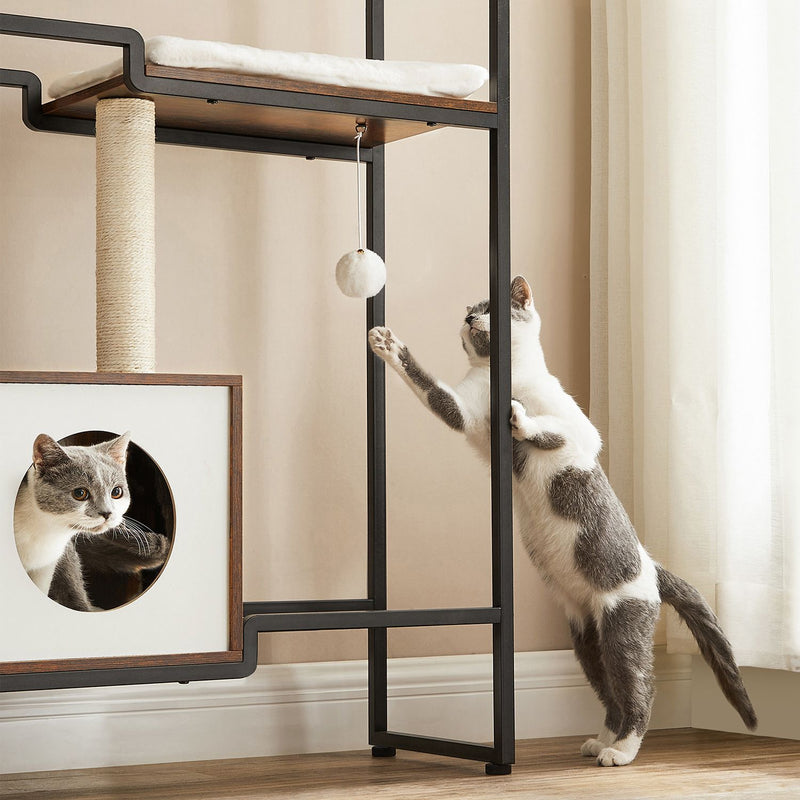 Scratching Post - med plank - 2 -in -1 möbler - brun