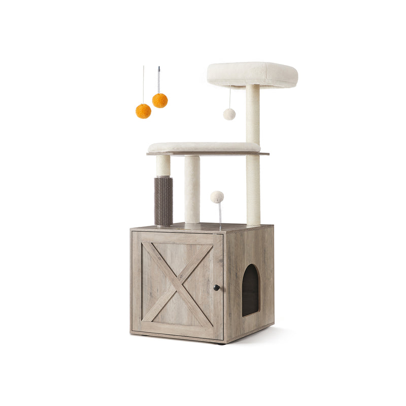 Scratching Post - 2 -in -1 - Litter Box et Scratching Post - Arbre de chat moderne