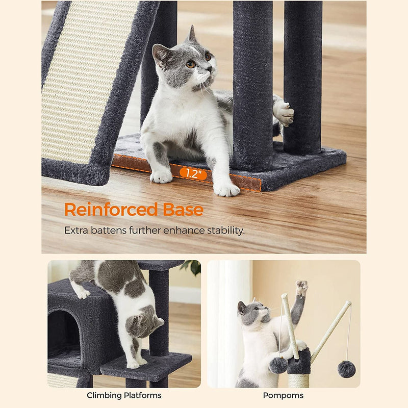 Scratching Post - Cat Tree - pour les chats domestiques - Gray de base