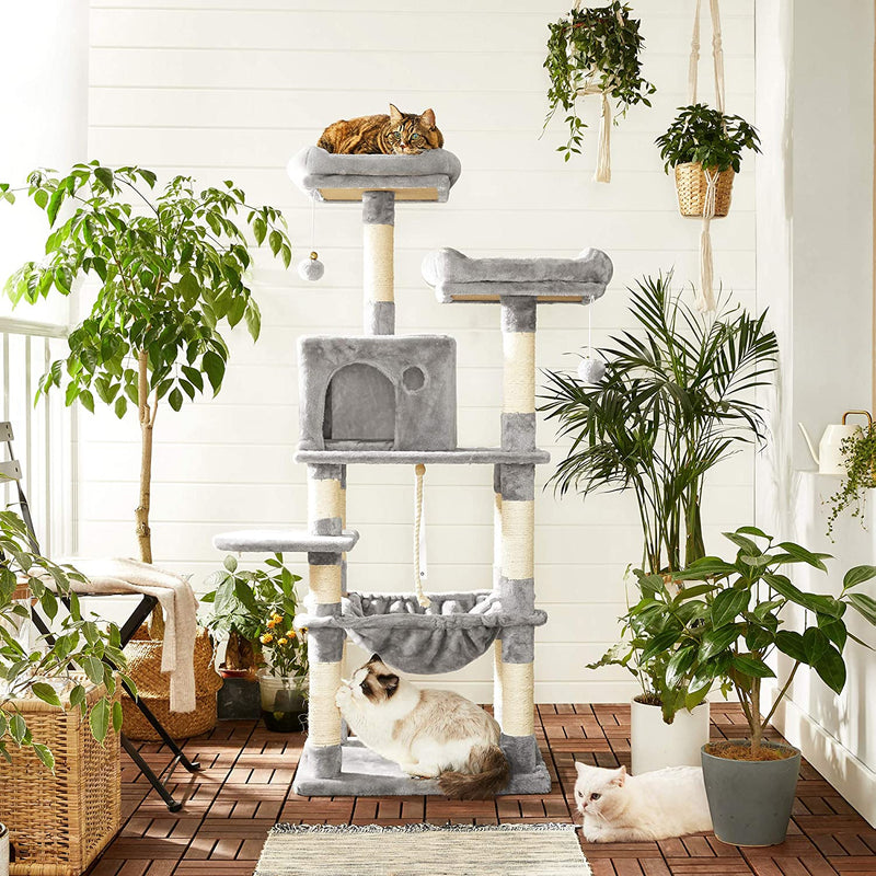 Cat Pole - Scratching Post - Cat House - Cats Basket - Cat Tree - Climbing Tree - Gray