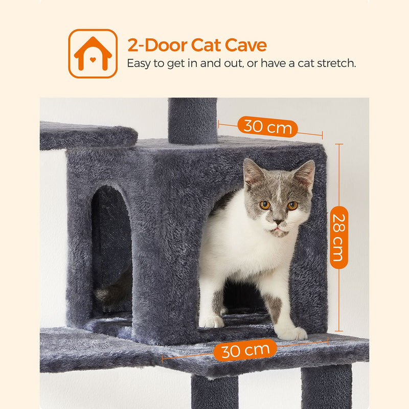 Scratching Post - avec hamac - Cat Tree - Gray fumé