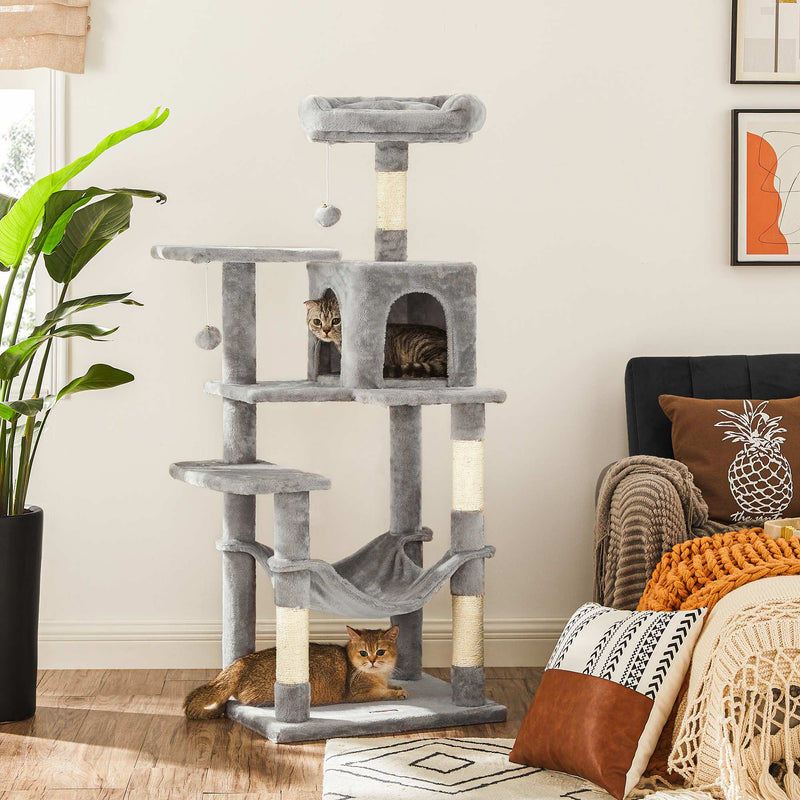 Stratching Post avec hamac - Cat Tree - Gris clair