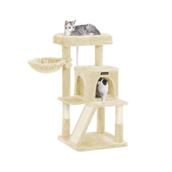 Scratching Post - med stor plattform - crackboard - beige