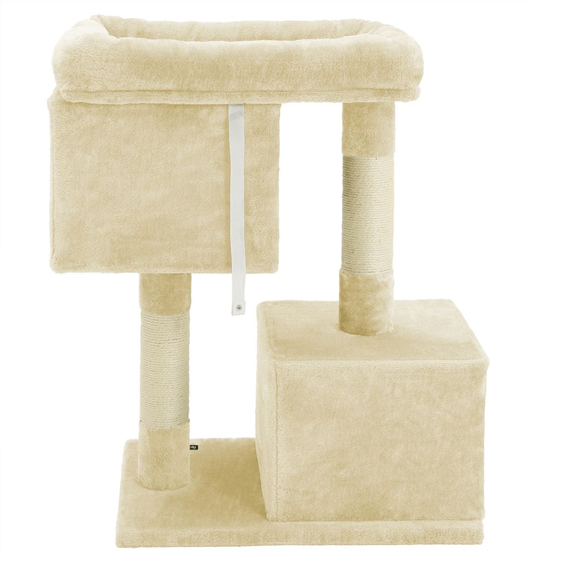 Scratching Post - Cats Sleep Spot - 2 huller - med platform - 84 cm - beige