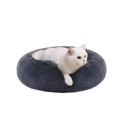 Koirakori - Fluffy Dog Bed - Ø 120 cm - kissoille ja koirille - tummanharmaa