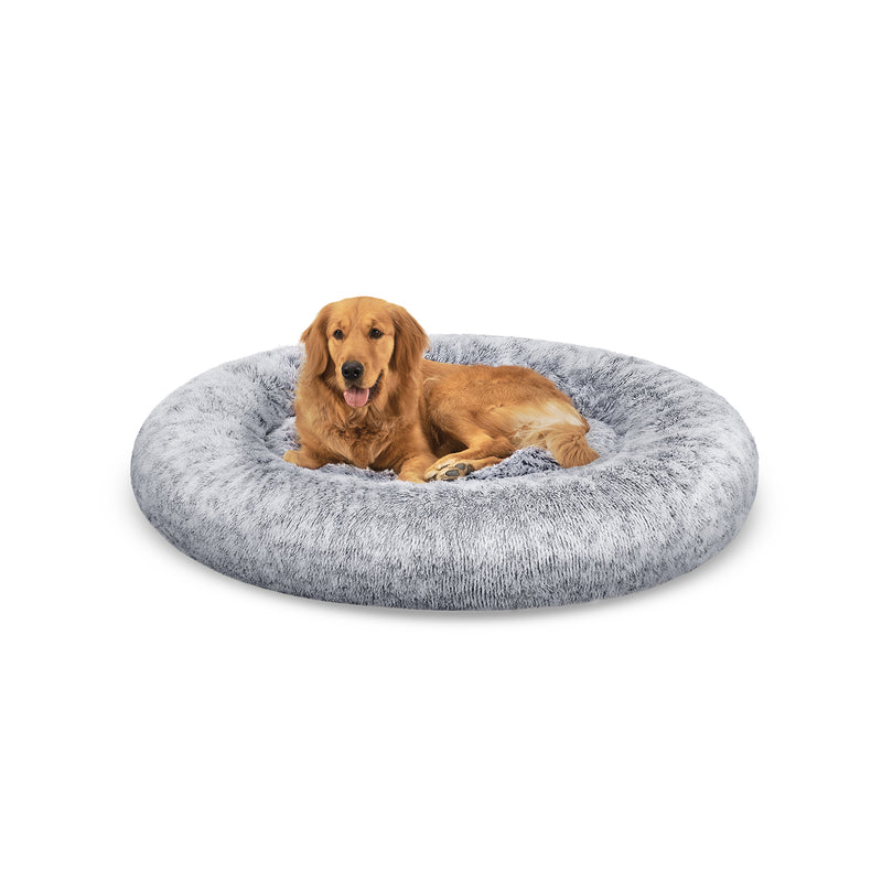 Koirakori - Fluffy Dog Bed - Ø 120 cm - erityisen hyvä - vaaleanharmaa