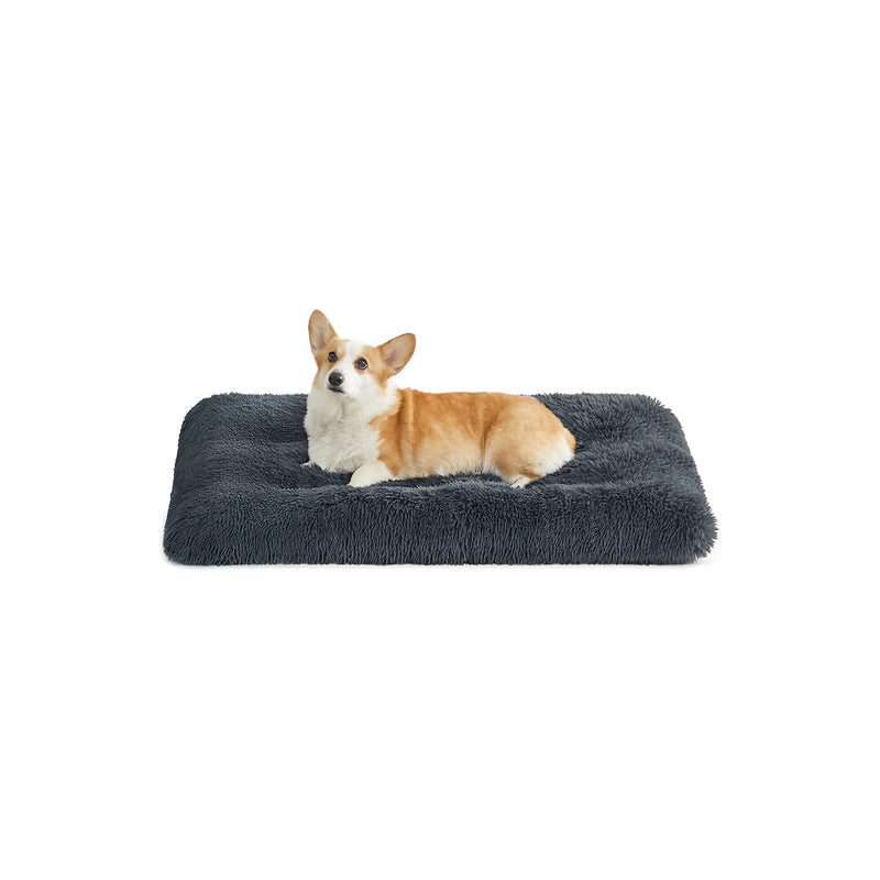 Koirakori - Fluffy Dog Bed - 95 x 60 cm - tummanharmaa