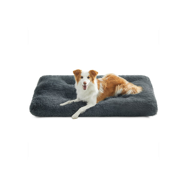 Panier de chien - Lit de chien moelleux - 110 x 73 cm - Gris foncé