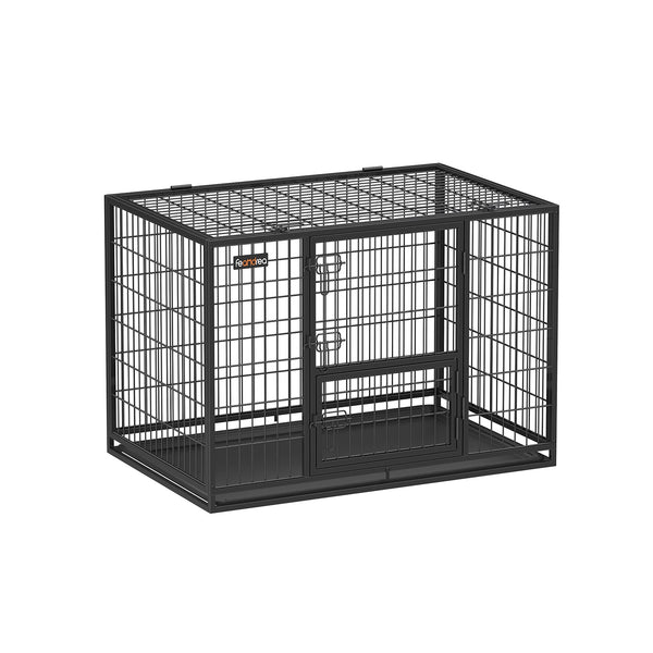 Hund Cage - Mesh Box - Puppy Run XL - Med 2 døre - 107 x 70 x 74,9 cm - Sort