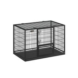 Dog Cage - Rektangulære hvalpler - med skydedør - sort