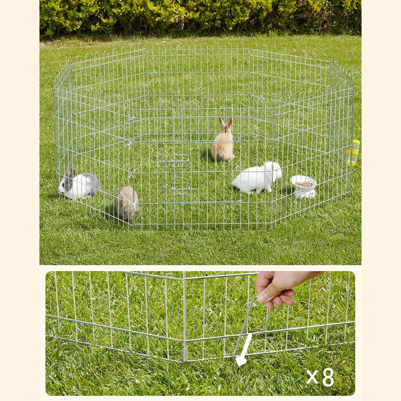 Box chiot - Cage pour lapins - argent