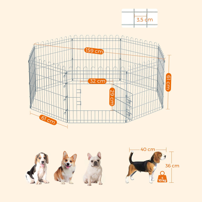 Box chiot - Cage pour lapins - argent