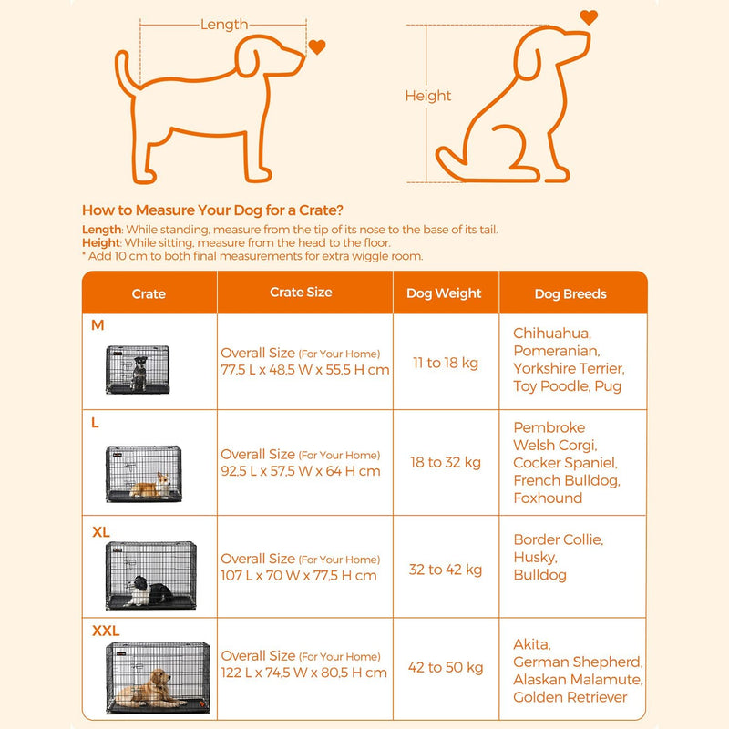 Hundbænk - Hund Cage - Hund Cage - Sort