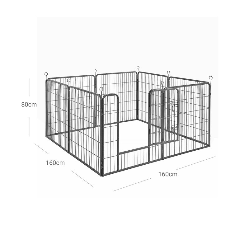 Puppyren - Animal Box - avec 8 assiettes de grille - Résidence de campagne - Gray