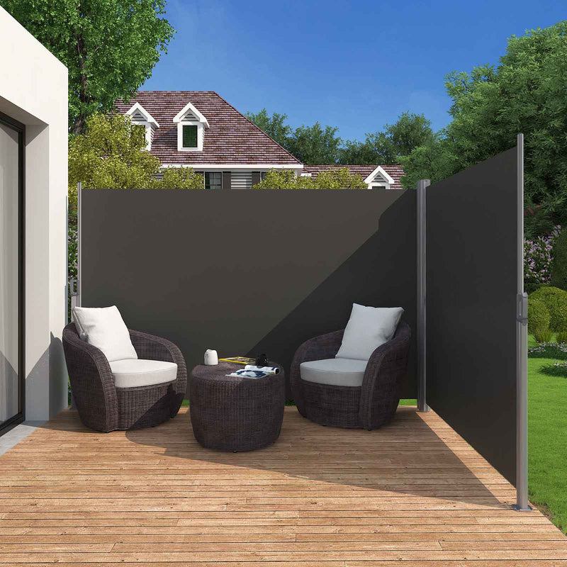 Double Side Canopy - Sun Protection - Sekretessskärm - Sjalusi - Terrace - Garden - Balcony - Smoke Grey