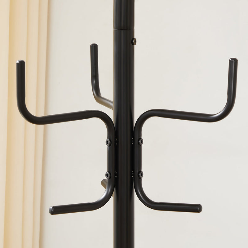 Garderob - Coat Rack - Klädstativ - Klädförvaring - Rockar - Hattar - Väskor - Svart