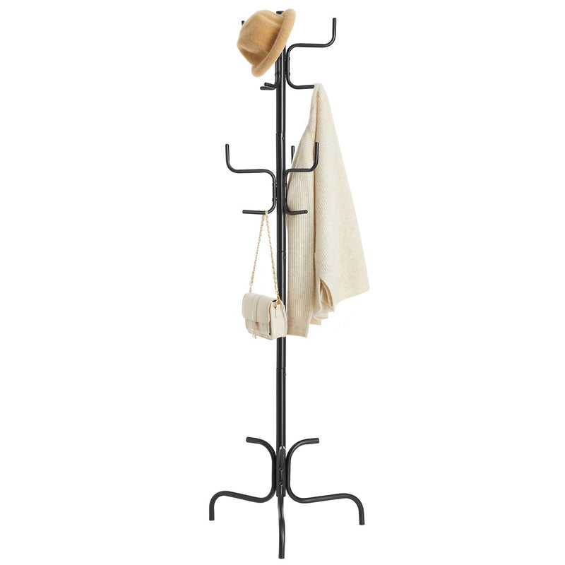 Garderob - Coat Rack - Klädstativ - Klädförvaring - Rockar - Hattar - Väskor - Svart