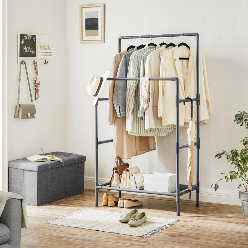 Rack de vêtements - Rack de manteau - Rack de rangement - Armoire - Gray