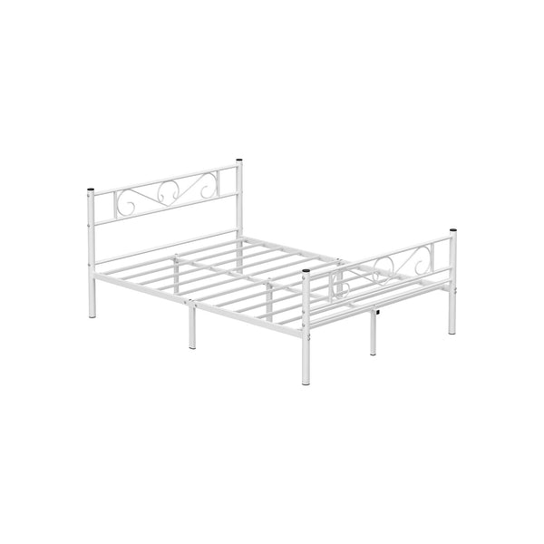 Tweepersoonsbedframe - Metalen frame - 140x190cm - Wit