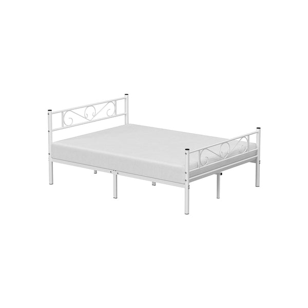 Tweepersoonsbedframe - Metalen frame - 140x190cm - Wit