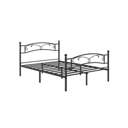 Double Bed - Bedframe - Metal Bedste - Svart