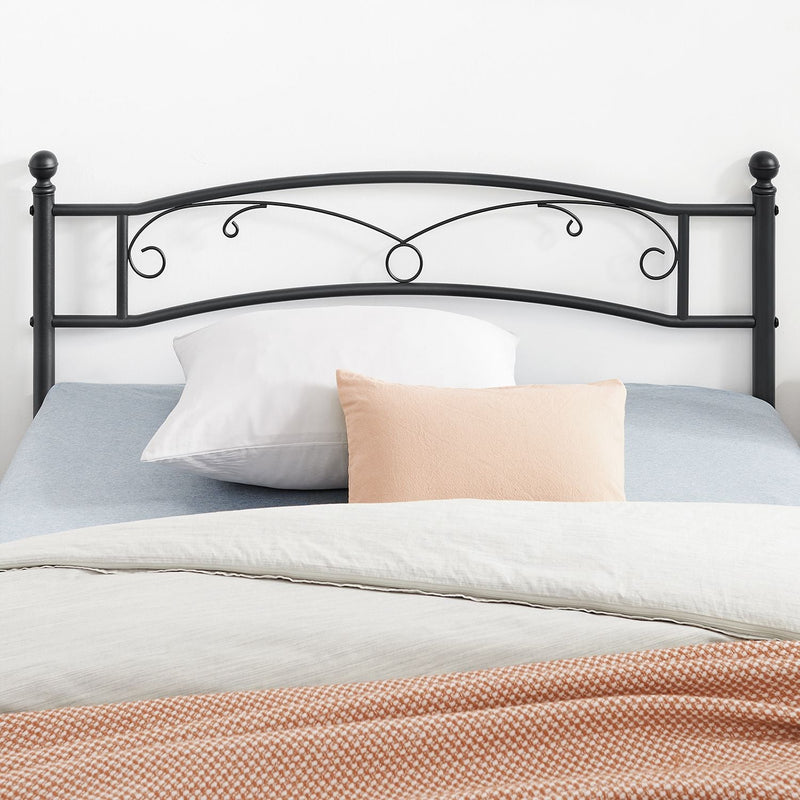 Double Bed - Bedframe - Metal Bedste - Svart