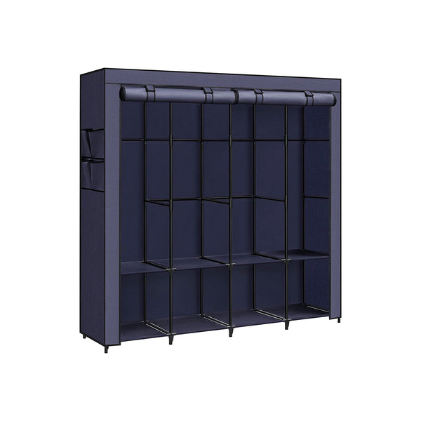 Armoire - armoire pliable - armoire en tissu - 8 compartiments - bleu