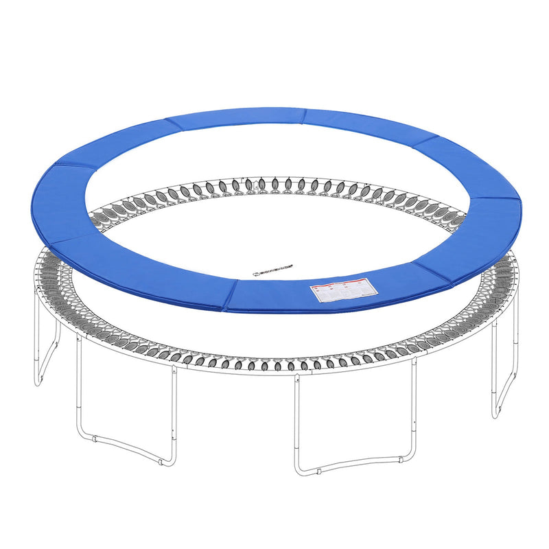 Trampoline randafdekking - Randbescherming - Veiligheidsmat - Blauw