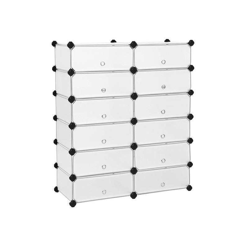 Rack à chaussures avec 6 niveaux - Stockage à chaussures - Système de rack rectangulaire - Personnier