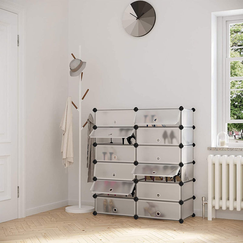 Shoe Rack med 6 nivåer - Shoe Storage - Rectangular Rack System - Perspirant