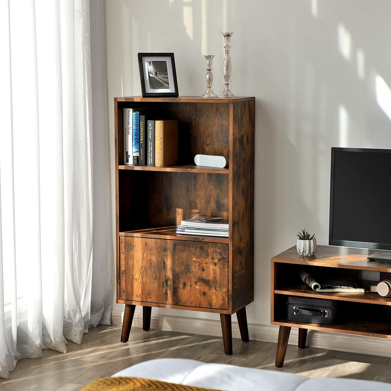 Bibliothèque - armoire - Coundre de rangement - Rétro - avec portes - 60 x 30 x 120 cm