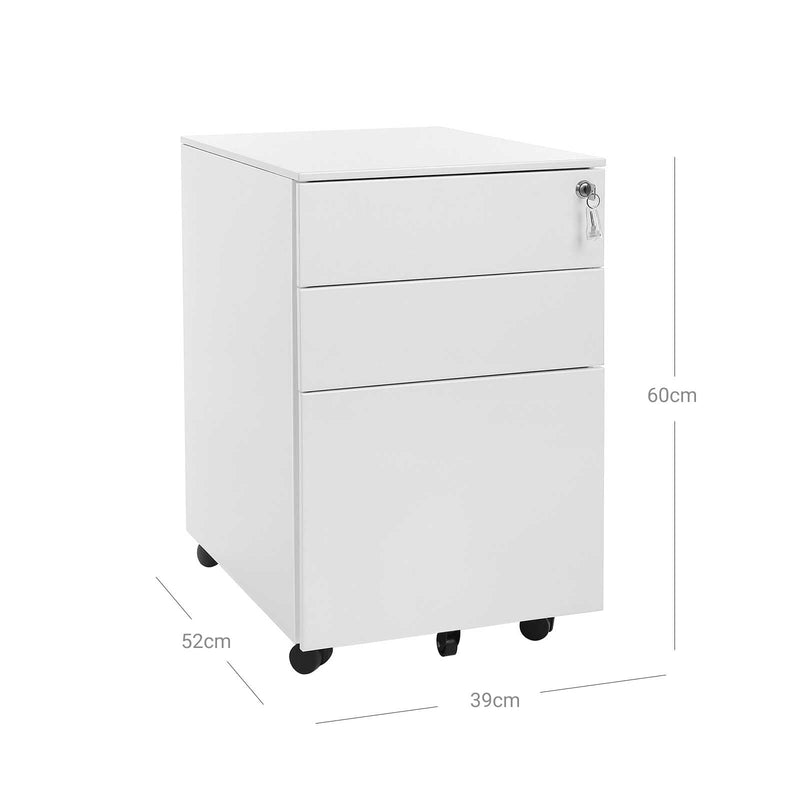 Load Cabinet - LoadBlok - 3 lådor - 39 x 60 x 52 cm - vitt