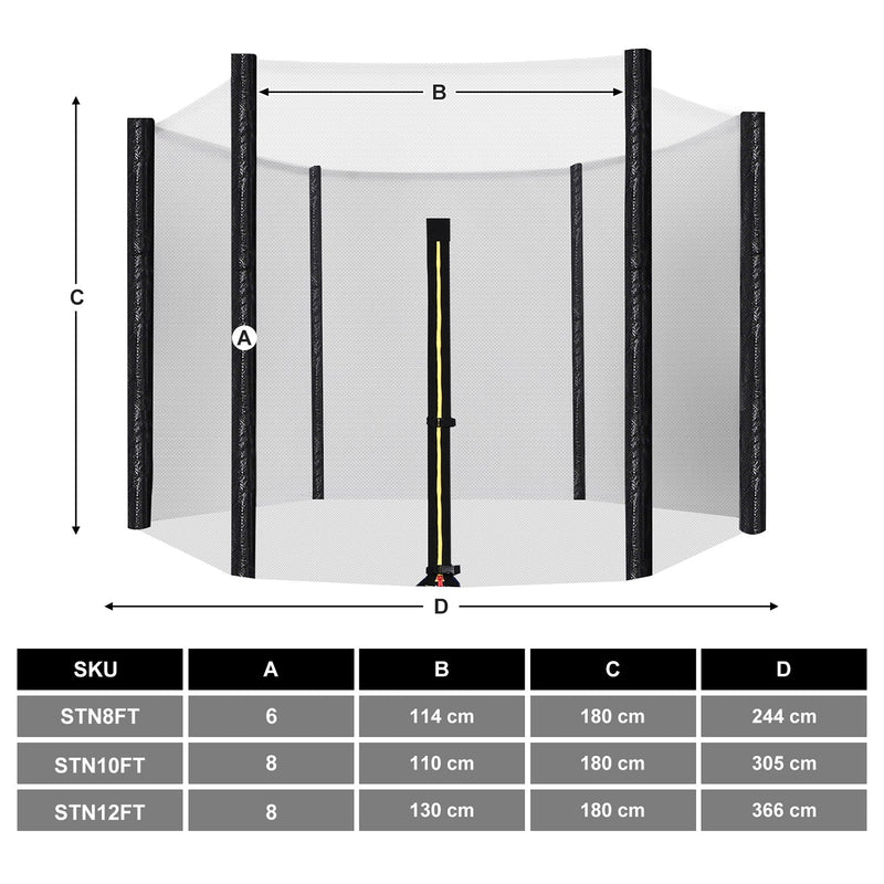 Säkerhetsnät för Ø 244 cm trampolin